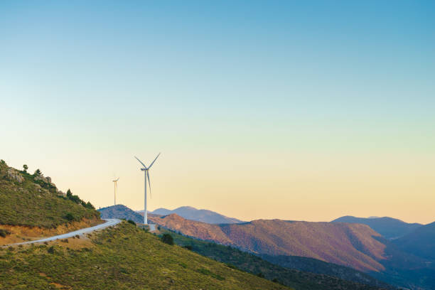 istock Windmills on Greek hills 1340685569