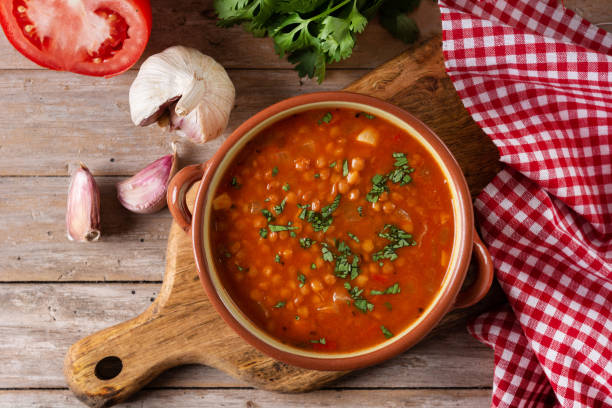 istock Red lentil soup in bowl 1340688046
