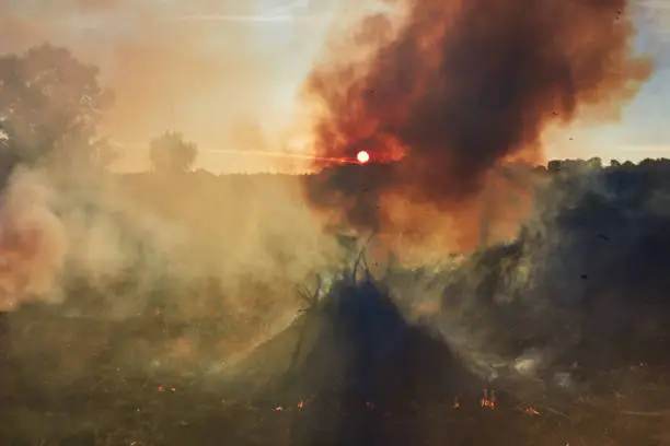 Photo of Burning haystack