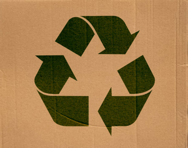 istock Cardboard with recycling symbol 1340691839