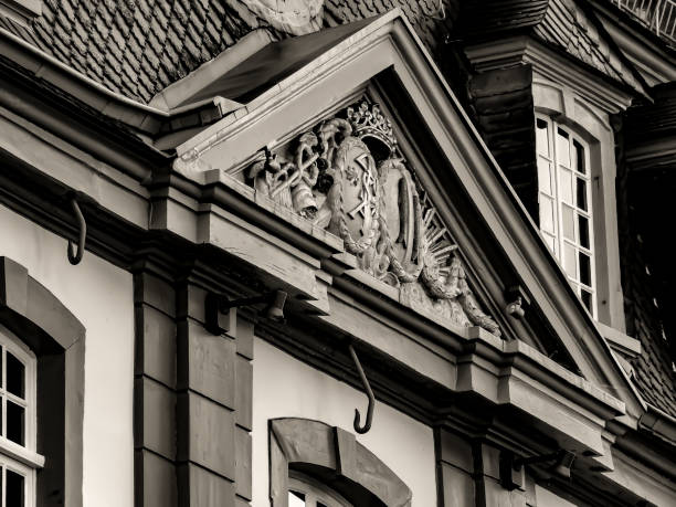 istock a coat of arms on a house roof 1340692397
