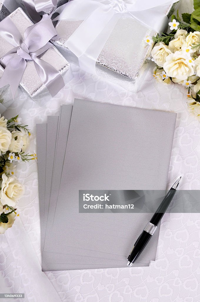 Ślub prezenty, do pisania z papieru - Zbiór zdjęć royalty-free (Papier)