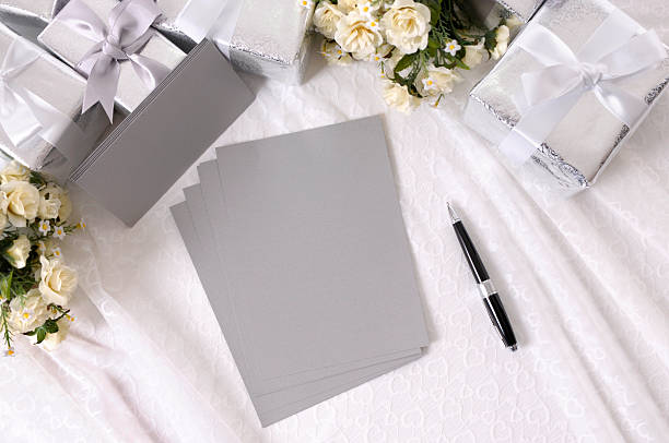 istock Wedding gifts with writing paper 134069348
