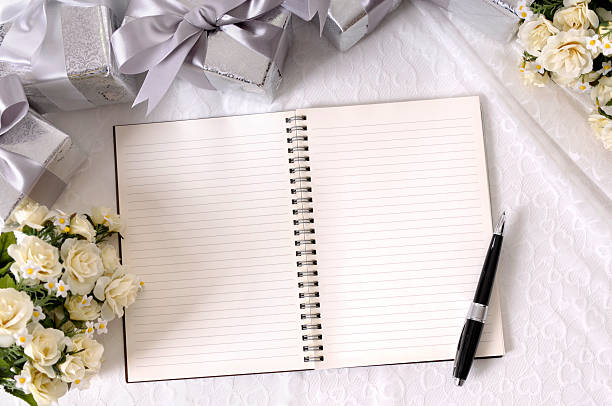 istock Wedding gifts and writing book 134069452