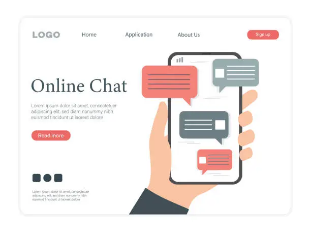 Vector illustration of chat site