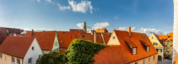 City wall and old town of Nördlingen in Bavaria