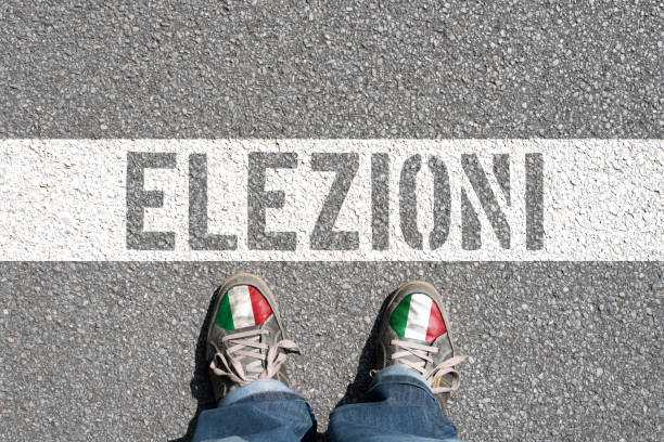 l'italia e le elezioni - italian elections foto e immagini stock