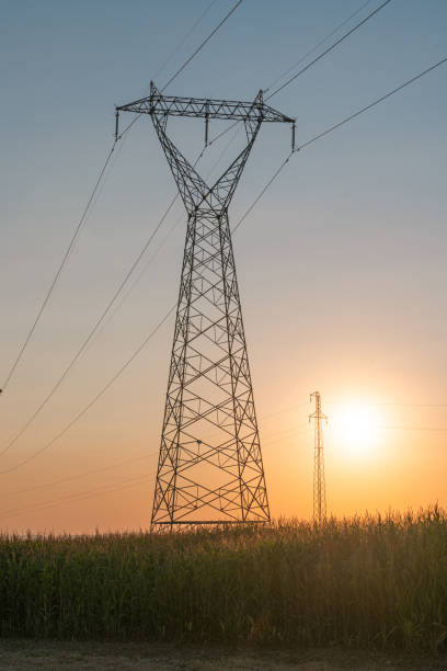 istock Overhead Power Lines - Energy distribution - High Voltage 1340704948