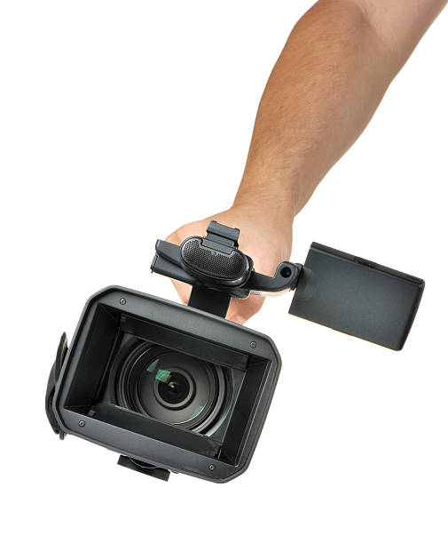 Videocamera in a hand stock photo