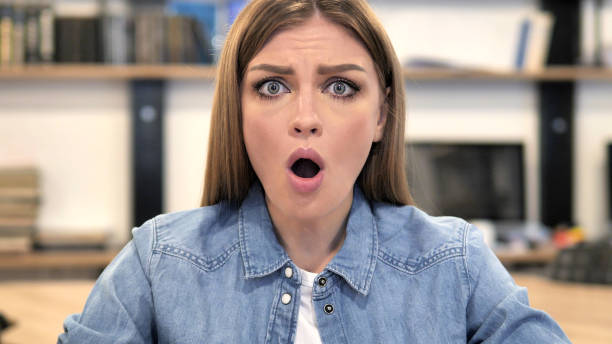 istock Wondering Creative Woman in Shock, Awe 1340707005
