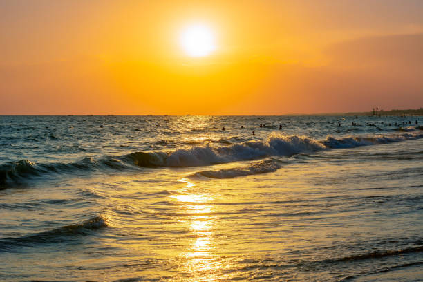 istock Scenic summer sunset on a beach 1340707792