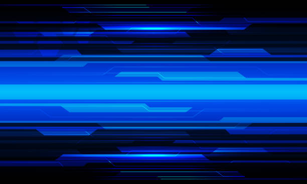istock Abstract blue light cyber circuit geometric design modern futuristic technology background vector illustration. 1340711038
