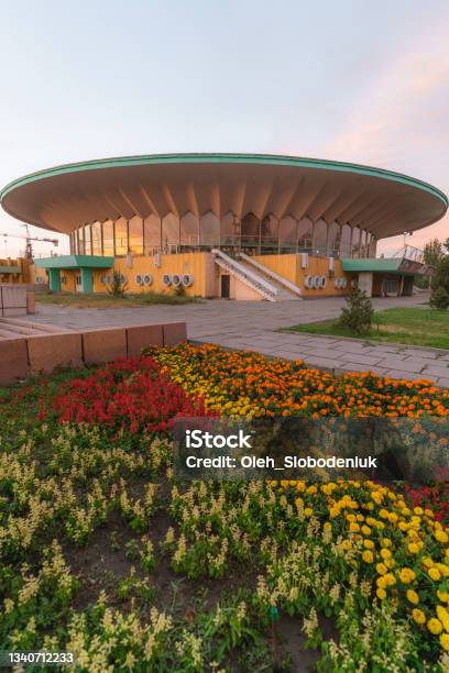 Soviet Architecture In Bishkek Stock Photo - Download Image Now - Architecture, Bishkek, Building Exterior