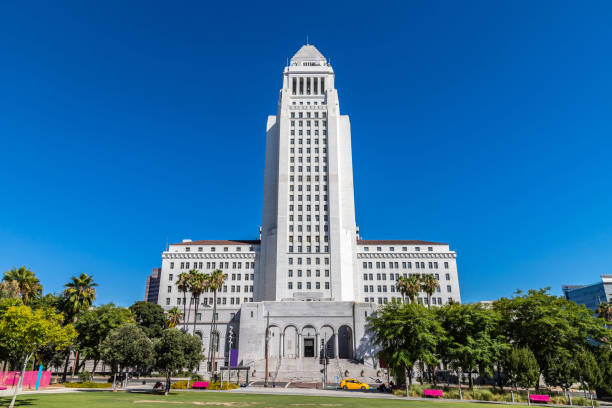 Los Angeles City Hall, California, USA in a sunny day