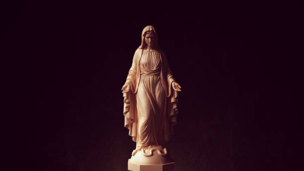 vierge marie vierge vierge statue religion saint art sculpture dieu - statue angel marble white photos et images de collection