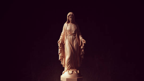 vergine maria madonna statua religione santa arte scultura dio - classical antiquity foto e immagini stock