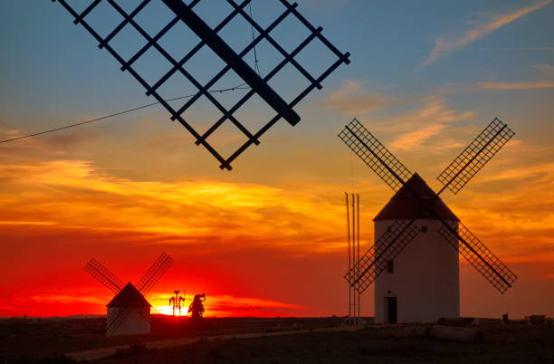 istock Mota del Cuervo windmills in Cuenca 1340719596