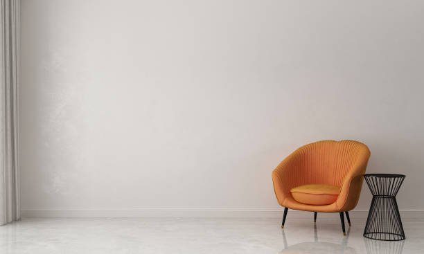 istock Home and decoration and living room mock up interior design and empty white wall texture background 1340719881