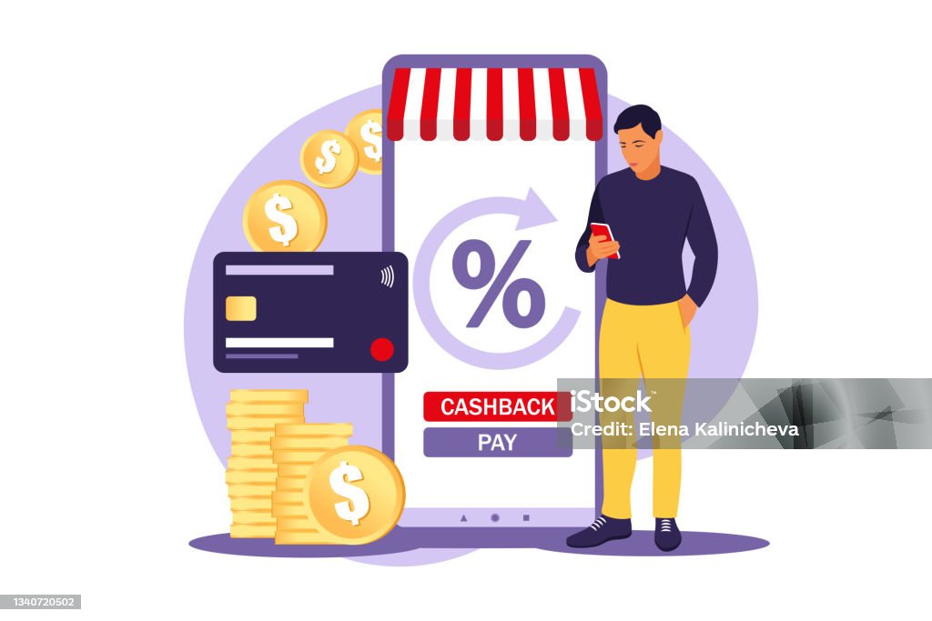 Cash Rebate Program Cash Back Concept Saving Money Loyalty Program Rebate Program Selling ...