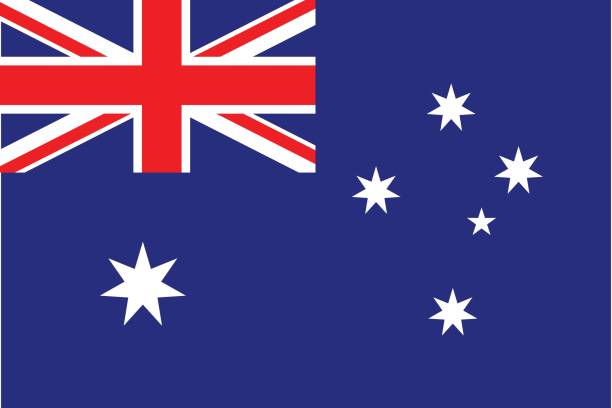 illustrazioni stock, clip art, cartoni animati e icone di tendenza di bandiere dell'australia, icona vettoriale illustrazione - white background love concepts shape