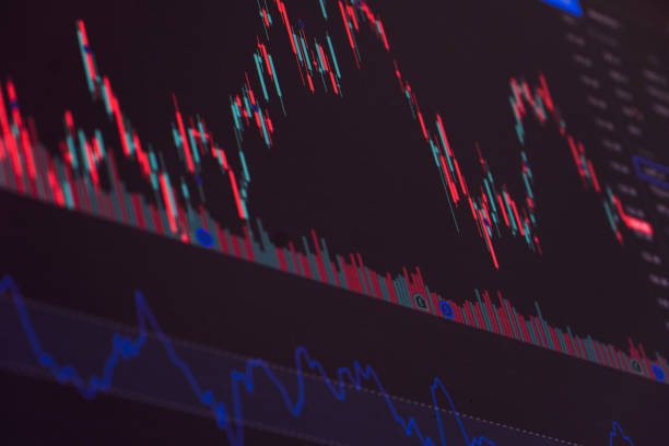 istock Financial stock market graph. Selective focus 1340729474