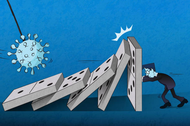 The Domino Effect Of The Coronavirus Stock Illustration - Download Image  Now - Domino, Coronavirus, Caricature - iStock