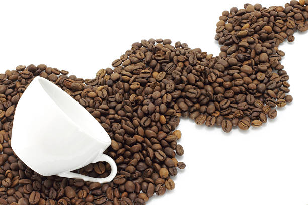 istock Abstract way of coffee beans 134073126