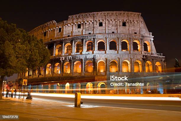 Colosseum In Rome By Night Stock Photo - Download Image Now - Amphitheater, Ancient, Ancient Civilization