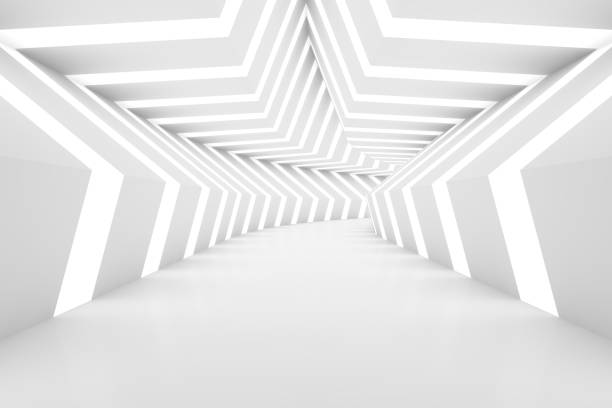istock Abstract background, mock up scene geometry shape podium for product display, star shaped tunnel 1340733548