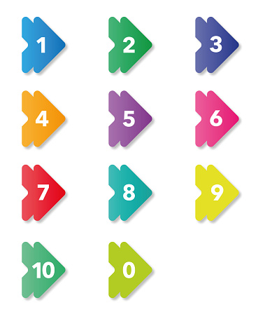 Number icon set