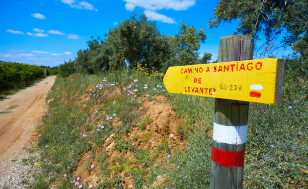 istock Camino de santiago Levante sign track 1340735894