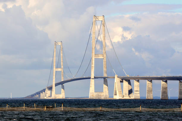 istock Great Belt Bridge connecting Zealand and Funen, Denmark 1340736220
