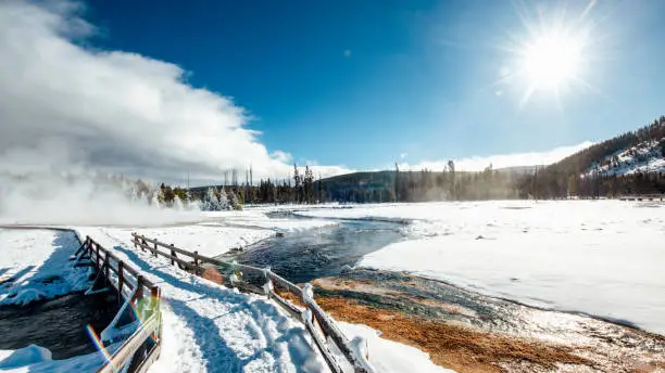 Yellowstone Firehole River in winter