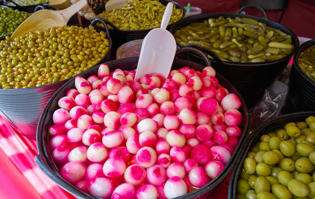 istock Olives and vinegar onions pickles 1340745631