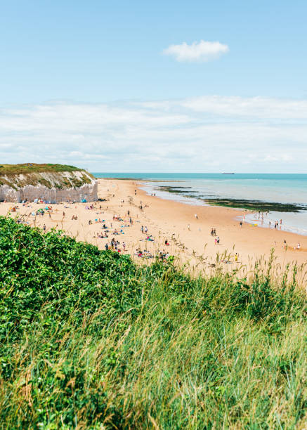 beach in botany bay kent, england - kent inglaterra imagens e fotografias de stock