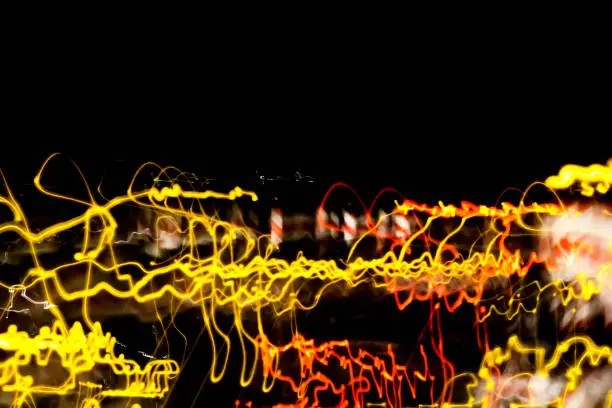 Photo of Highway construction site, long exposure, horizontal format