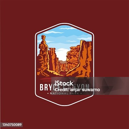 istock Illustration of the Bryce Canyon National Park Emblem patch icon 1340750089
