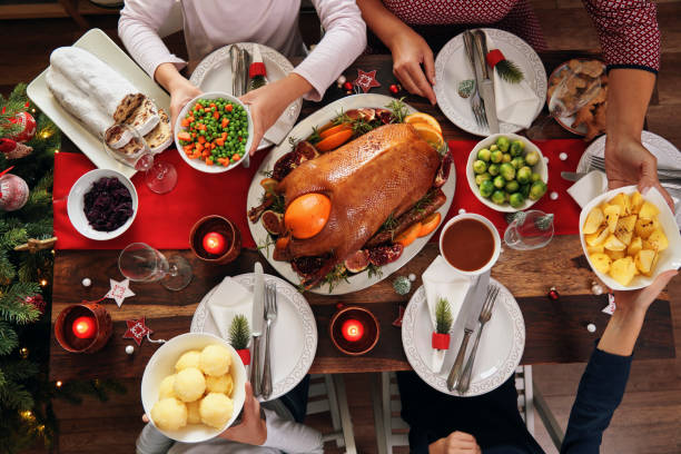 istock Traditional Christmas Duck Holiday Dinner 1340750733