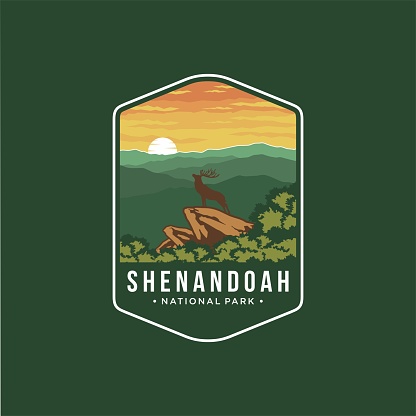 Shenandoah National Park Emblem patch icon illustration