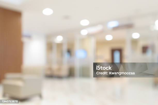 Abstract Blur Hospital Clinic Medical Interior Background Stock Photo - Download Image Now