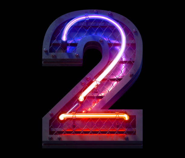 istock Heavy metal ultra neon font. 1340754229