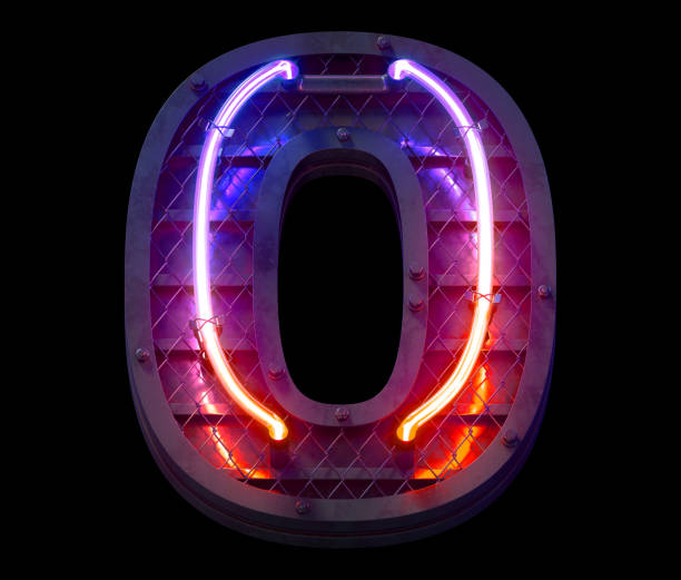 istock Heavy metal ultra neon font. 1340754768