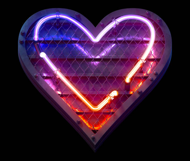 istock Heavy metal ultra neon font. 1340756398
