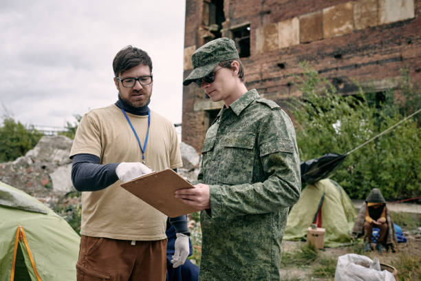 istock Social Worker Talking To Soldier 1340756745