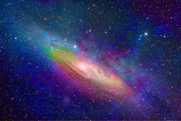 Space galaxies and stars in the night sky