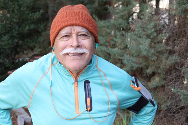 istock Senior man exercising in the park 1340758951