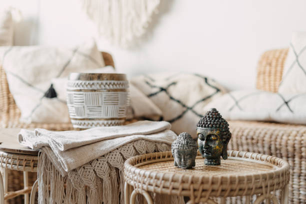 istock Home decor in living room interior at bohemian style 1340764669