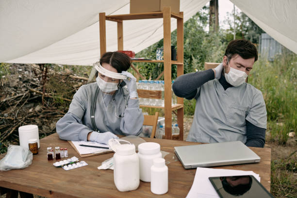istock Exhausted Healthcare Workers 1340765886
