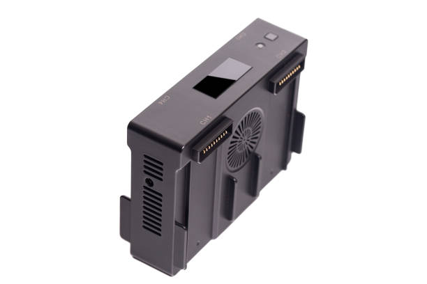 istock Drone battery charger hub with digital display isolated on white 1340766682
