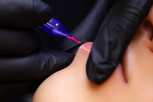 istock permanent lip makeup for a young girl model 1340766709